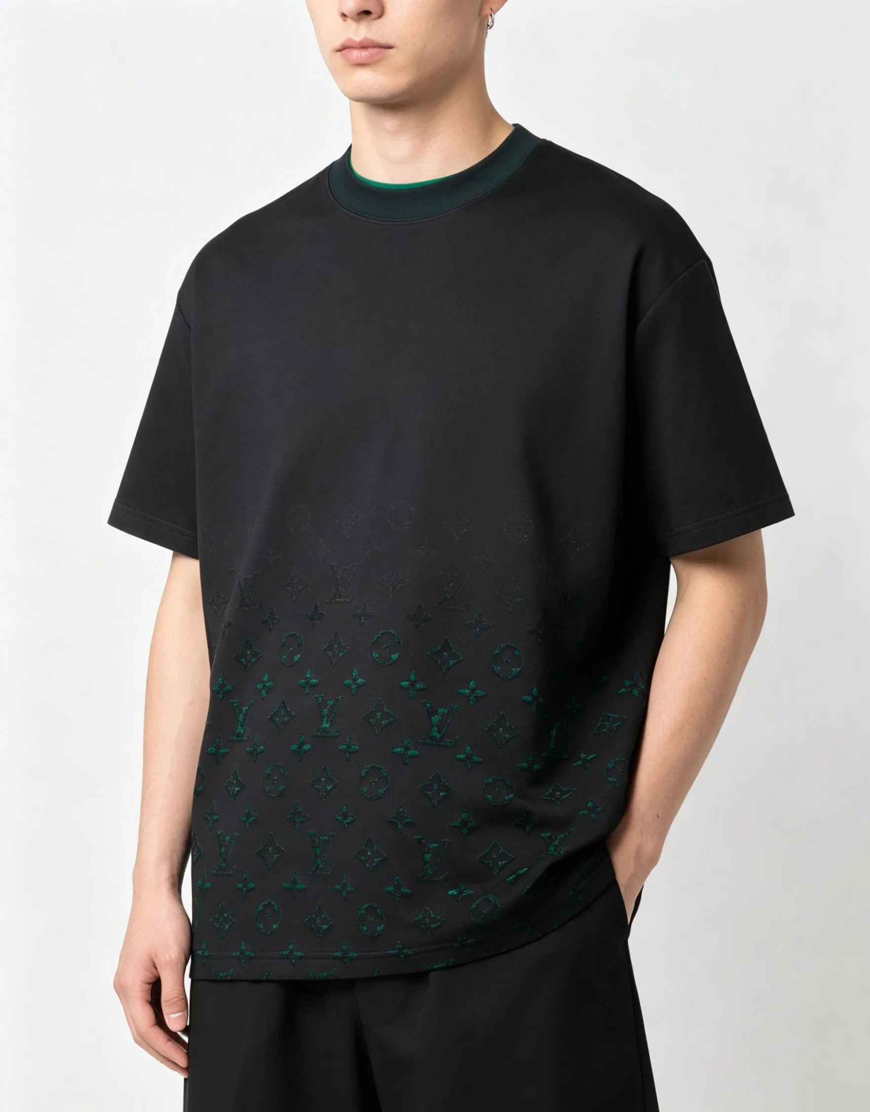 Louis Vuitton/Louis Vuitton 26ss hem presbyopia burnt short sleeves